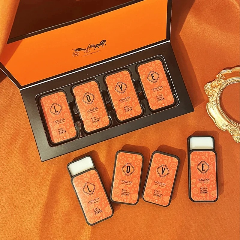 Perfume Fragrance Samples - 4-delige vaste parfumset, bloemige en fruitige
