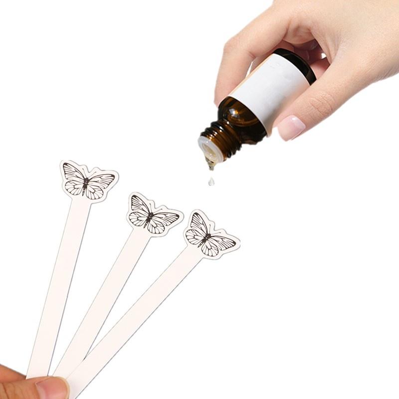 Perfume Fragrance Oil - 100 stuks creatieve vlindervormige teststrips voor