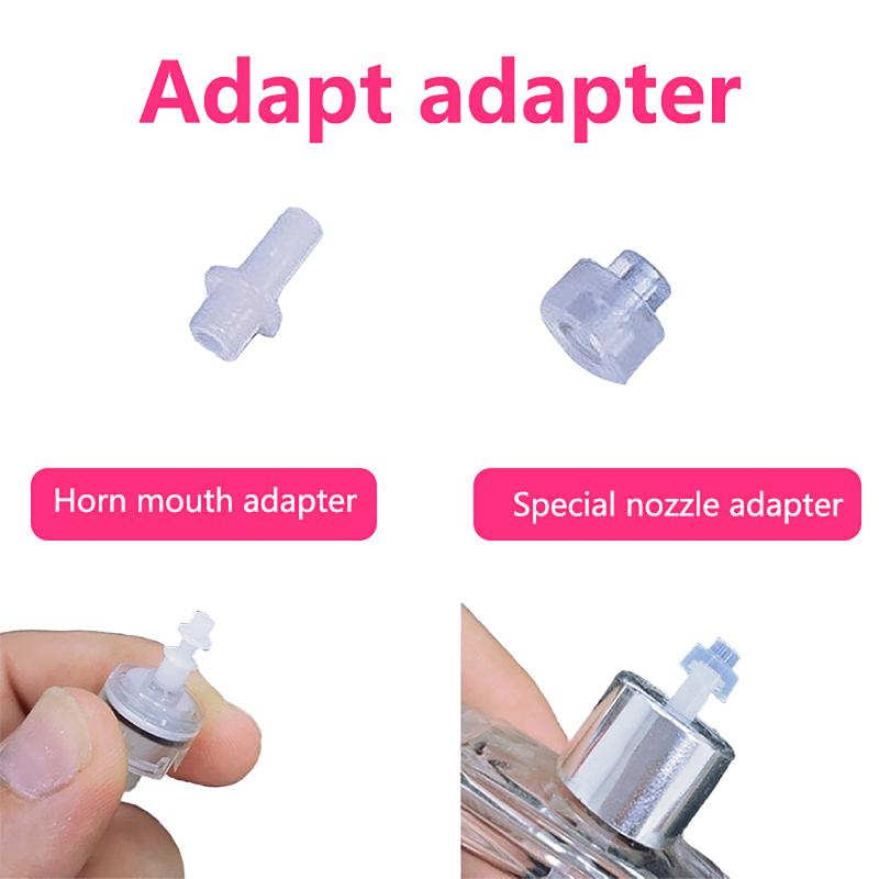 Perfume Fragrance Machine - Verbeterde 2-delige parfumfles-overdrachtadapter Hoornmond Lekvrij navulhulpmiddel