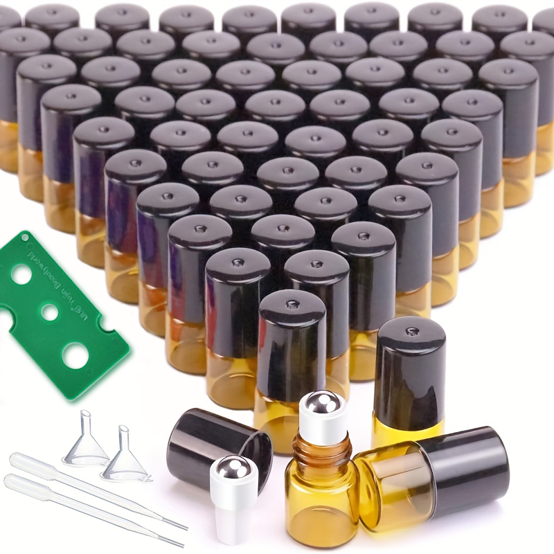 Perfume Fragrance Samples - 60-delige set, 2/3/5/10 ml amberkleurige roll-on